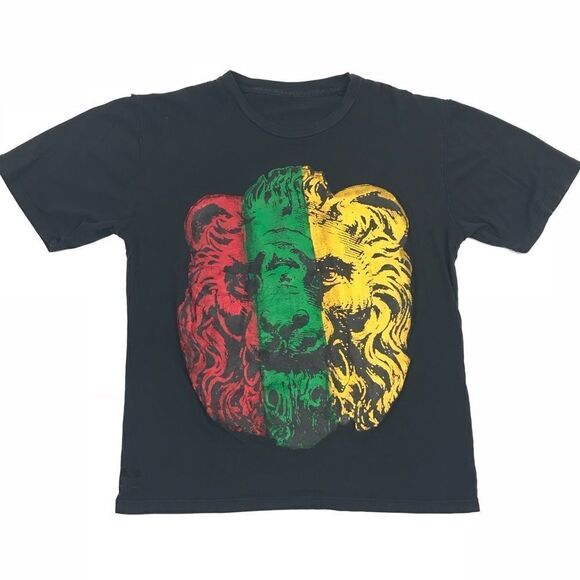 Vintage Rasta Lion Big Center Graphic Tee - Picture 1 of 5